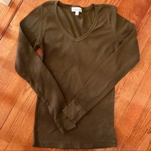 Active USA Green Thermal Long Sleeve Top